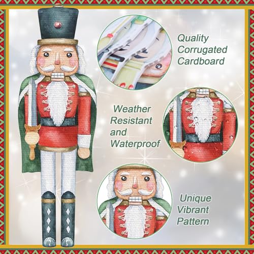 12 Pcs Christmas Nutcracker Yard Signs with Stakes C649