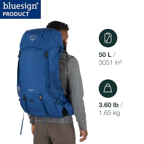 50L Blue Backpacking Backpack M7439