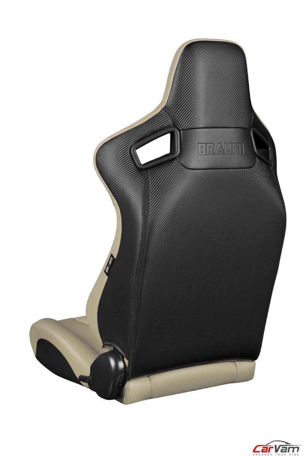 Beige Leatherette Racing Seats Pair M740842