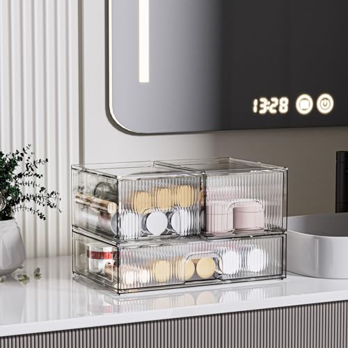 3 Pack Clear Acrylic Drawer Cosmetic Organizer Q212