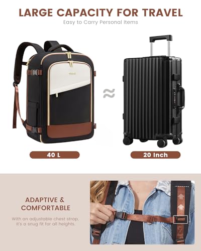 40L Waterproof Travel Backpack with 3 Packing Cubes K339