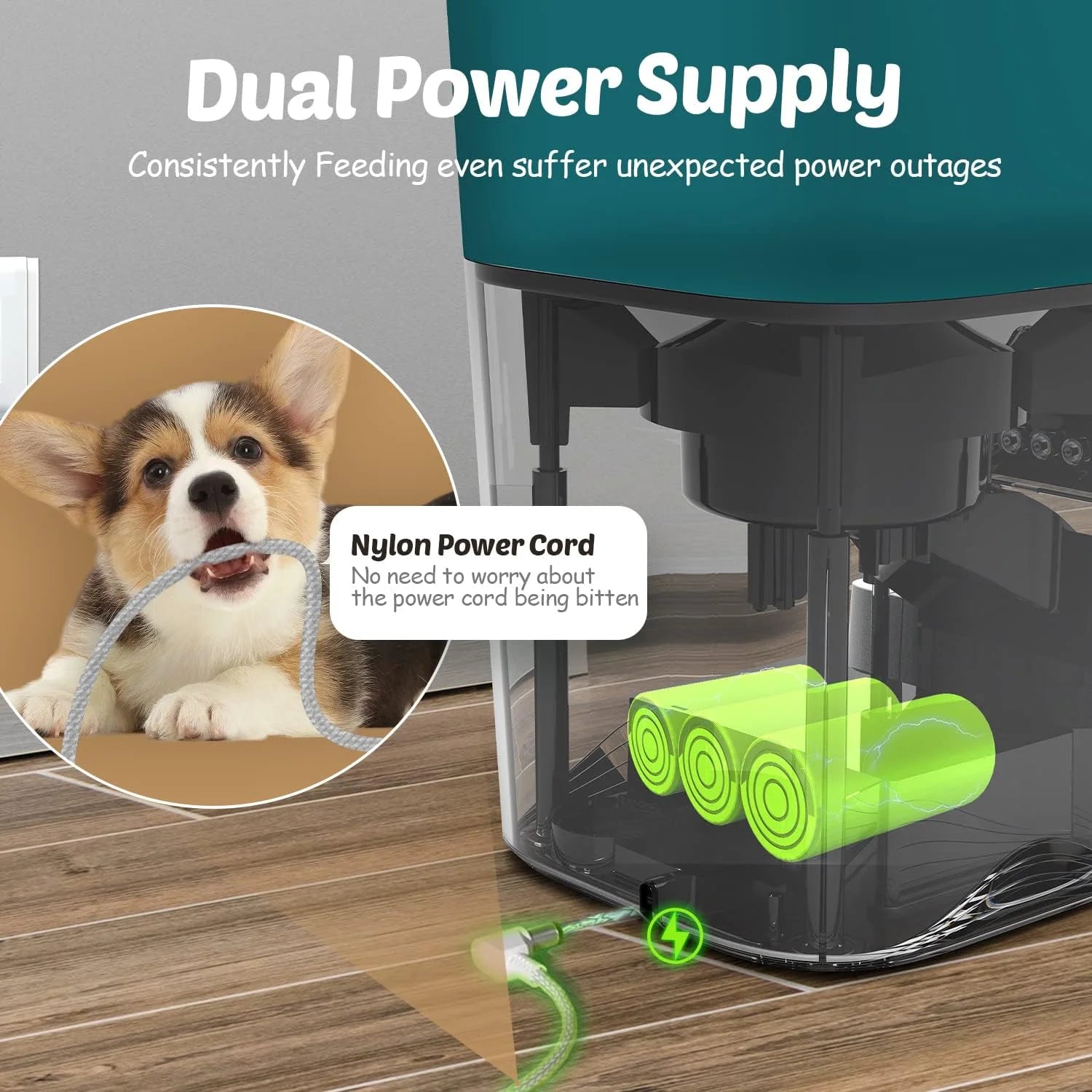 Large Capacity Smart Pet Feeder 3L Auto Dog Food Dispenser with Timer Setting Voice Recorder App Control K635215