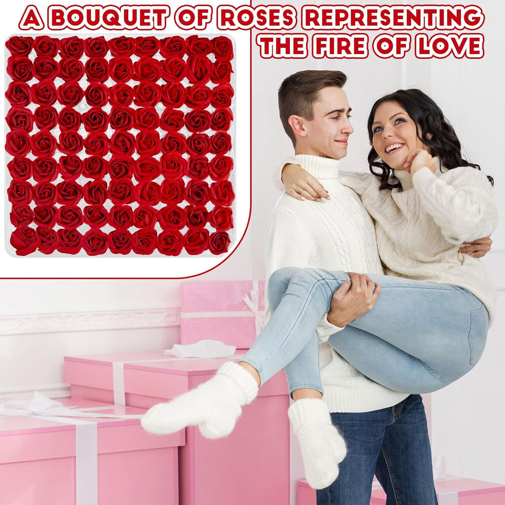 162 Pcs Rose Flower Soap (Red) S6550