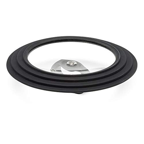 Black Tempered Glass Universal Lid for Cookware T764