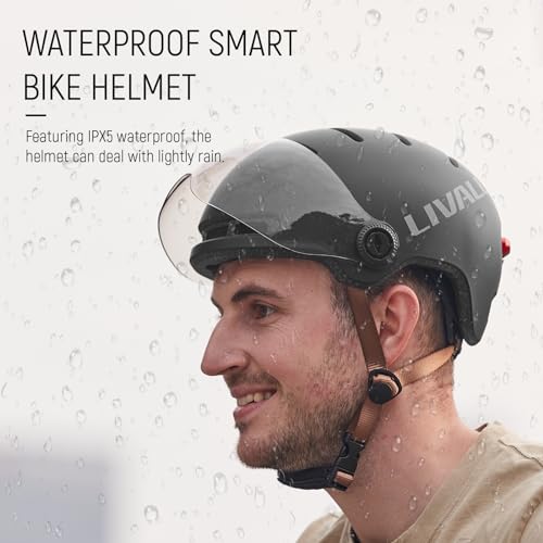 Smart Bike Helmet with LED Lights & Removable Visor G14670