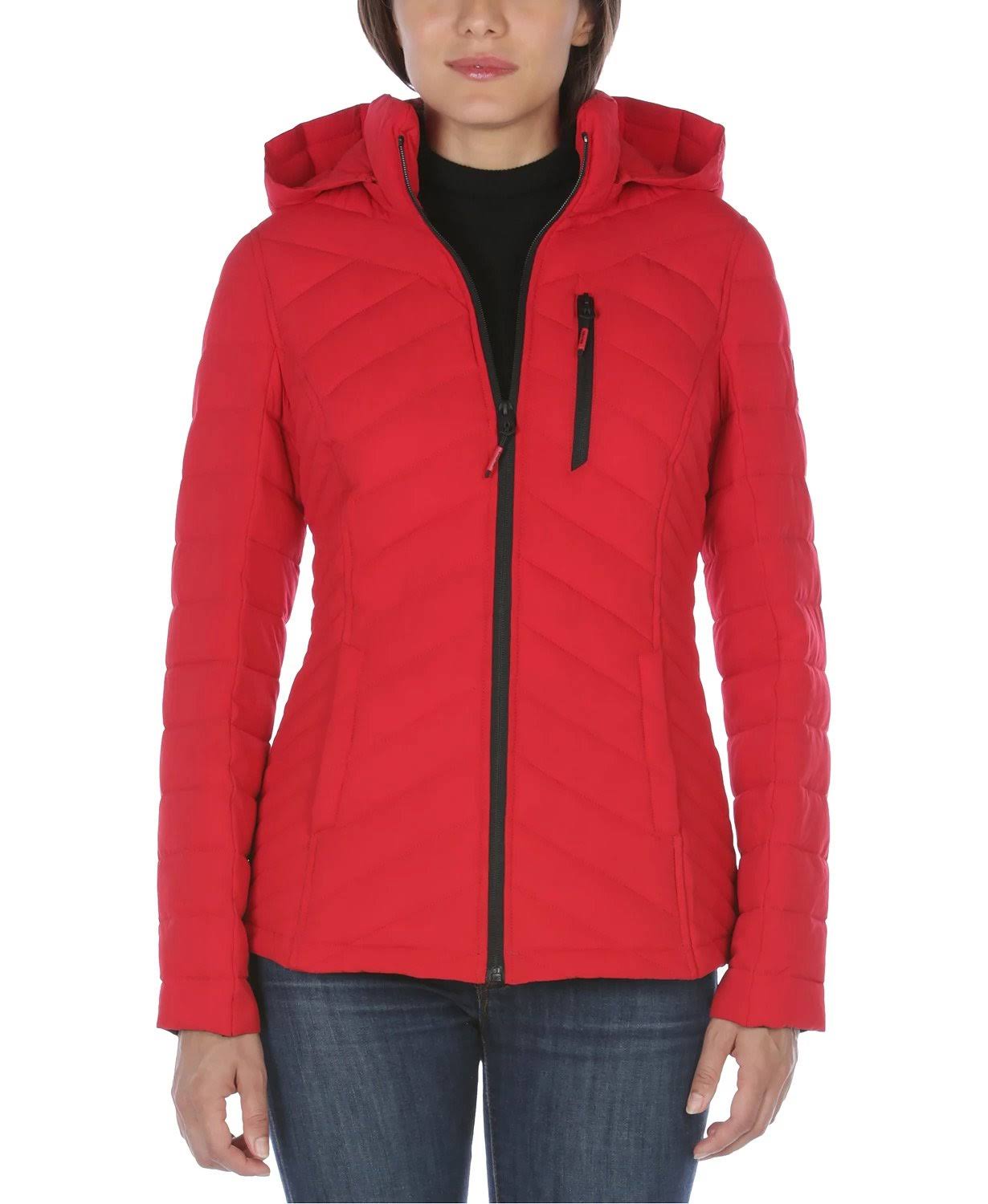 Hooded Stretch Packable Puffer Coat U78615