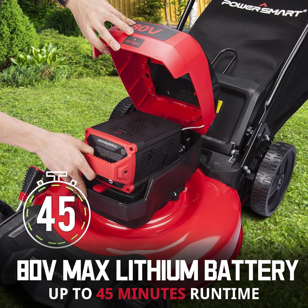 80V 21 Cordless Lawn Mower with 6.0Ah Lithium-Ion Battery & Charger R8789
