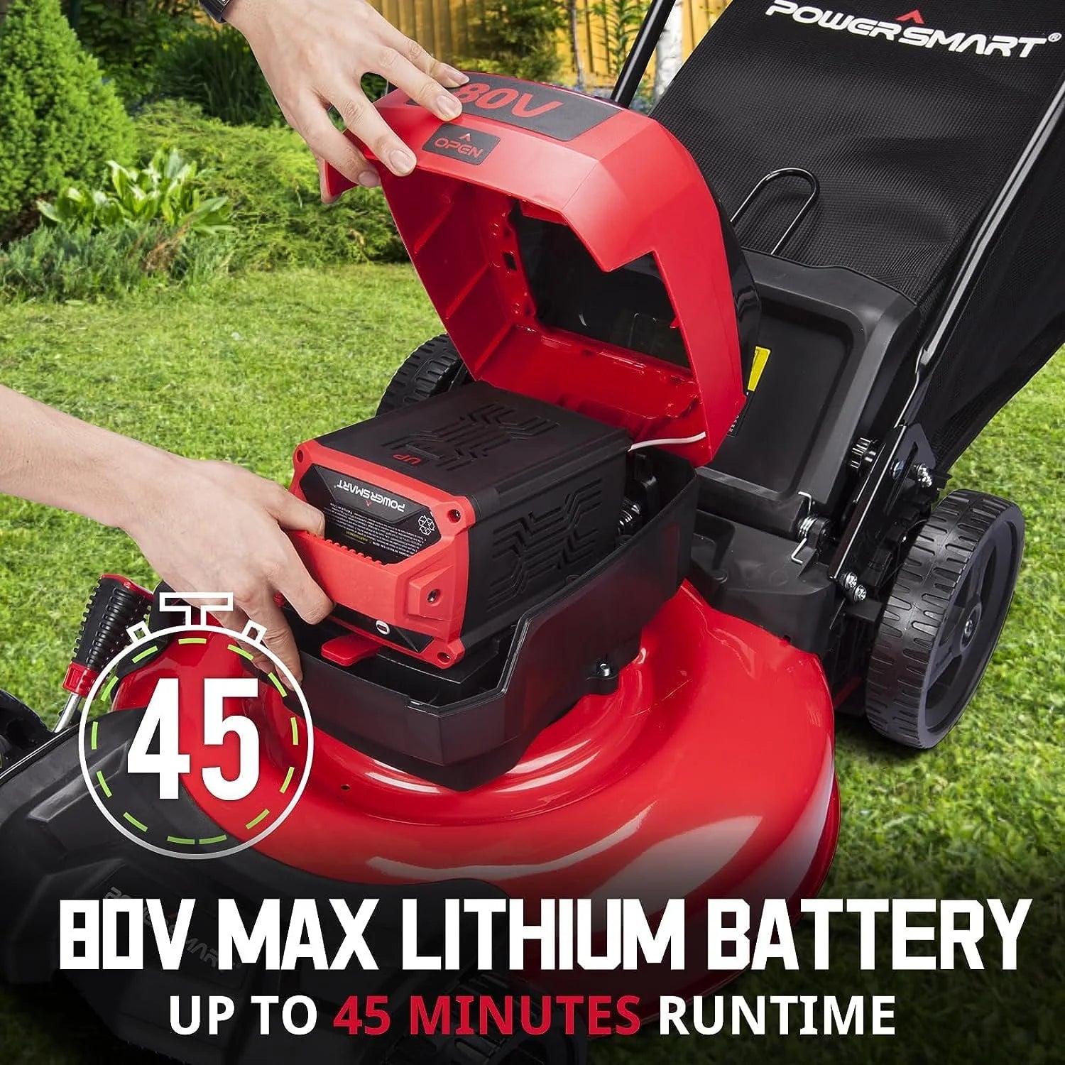 80V 21 Cordless Lawn Mower with 6.0Ah Lithium-Ion Battery & Charger R8789
