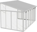 White 10x14 Enclosed Patio Cover Polycarbonate Shelter D79399
