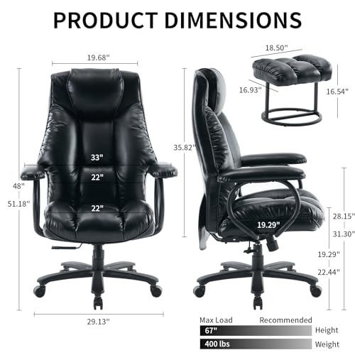 Dark Brown High Back Ergonomic PU Leather Office Chair J520