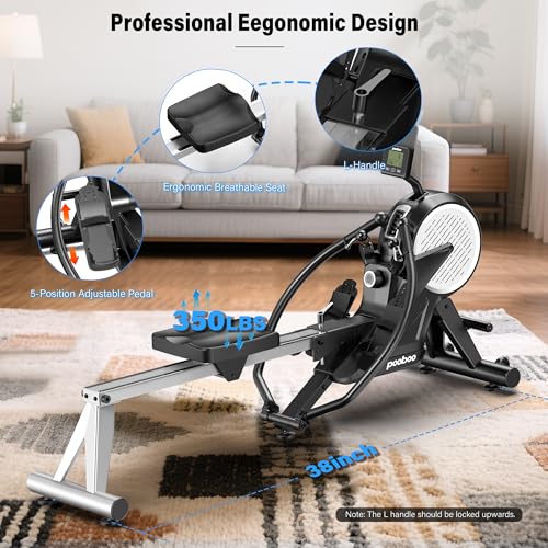 Dual Wind & Magnetic Resistance Foldable Rowing Machine G754
