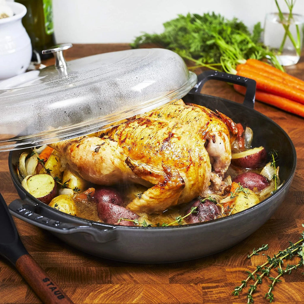 3.5 Qt Cast Iron Braiser with Glass Lid U7115