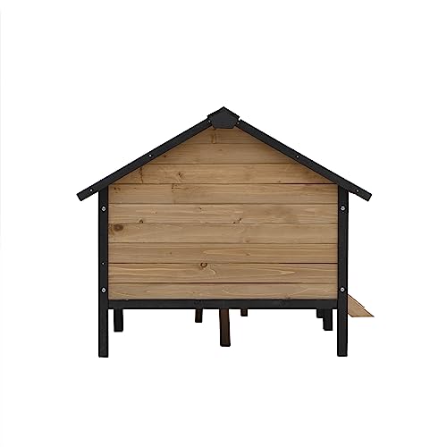 Large Wooden Dog Kennel with Porch C46625