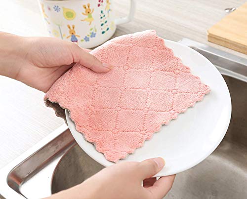 12 Pack Coral Velvet Kitchen Dish Towels Y21159