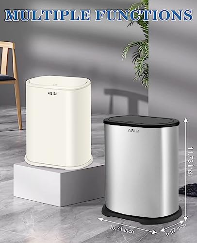 2.1 Gallon Stainless Steel Slim Trash Can with Press Top Lid G517