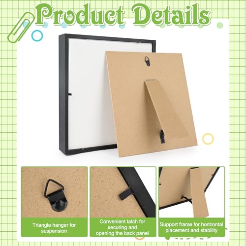 2 Pack 11 x 14in Black Shadow Box Frame with Adhesive Tape T529