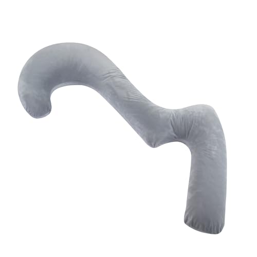 68 Inches Memory Foam Body Pillow with Cover - Middle Grey M246879