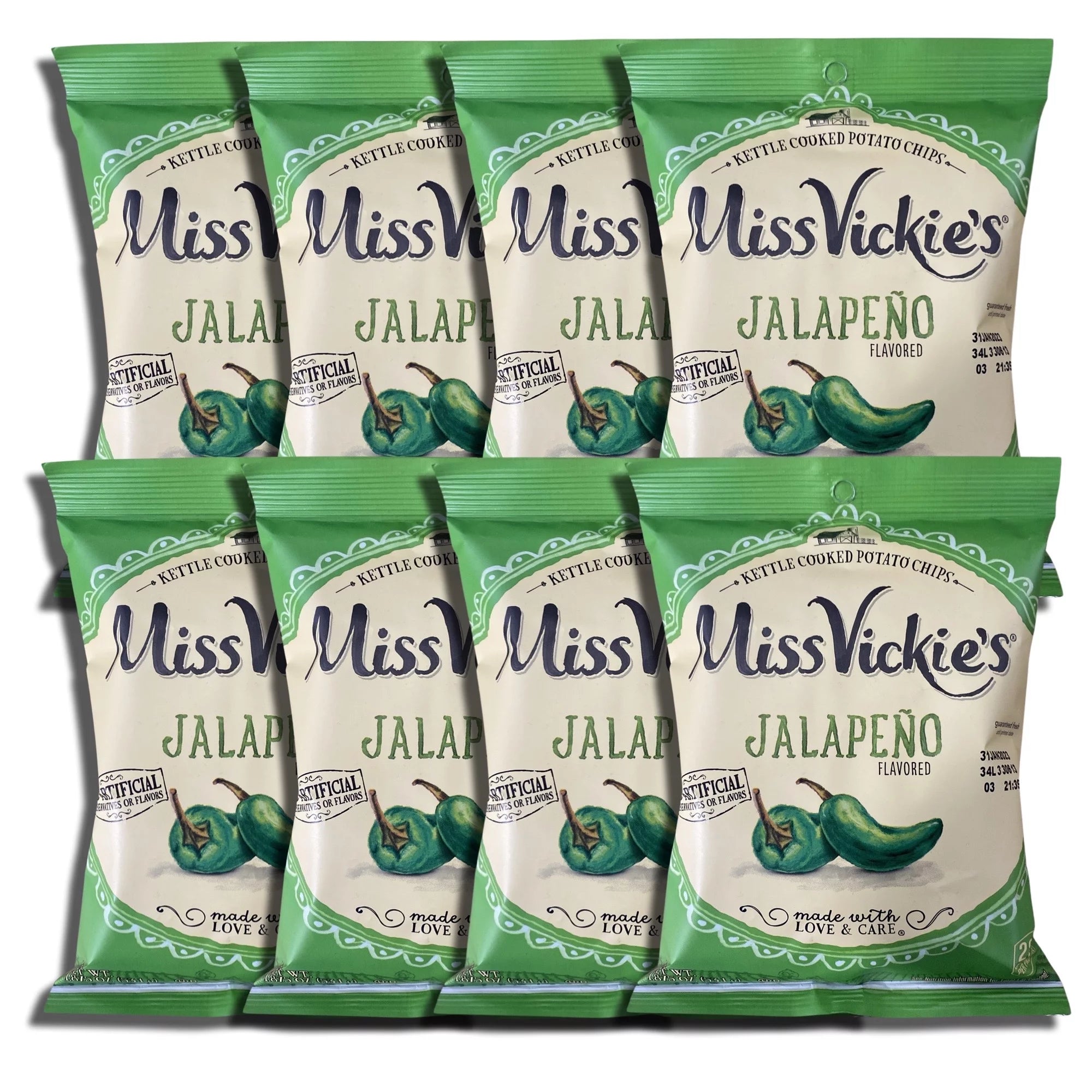 Kettle Cooked Potato Chips, 1.875 Oz Bags, Pack of 8 T433