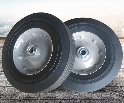 10-Inch Solid Rubber Tire Wheels Replacement 4.10/3.50-4" Flat Free Tire for Hand Truck (2-Pack) P717027