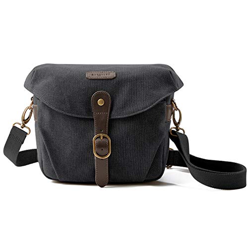 Khaki Canvas Camera Bag with Rain Cover T6037