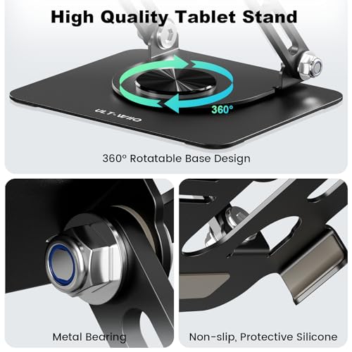 White Adjustable Aluminum Tablet Stand L9107
