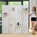 5.6Ft Wooden Folding Privacy Screen (4panels, Natural) B870254