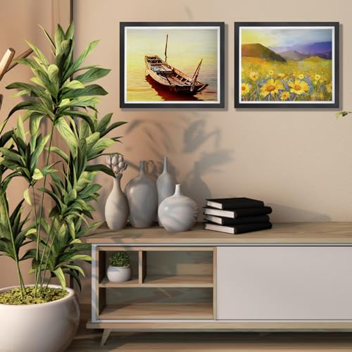 2 Pack 11 x 14in Black Shadow Box Frame with Adhesive Tape T529