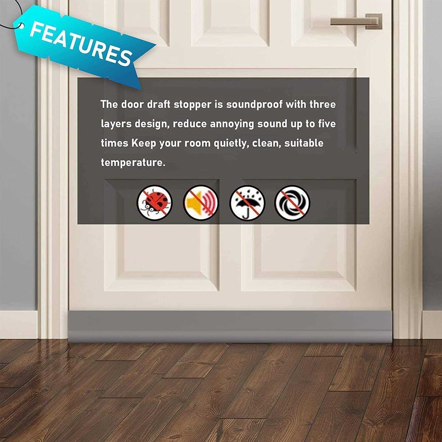 Door Draft Stopper Bottom One Sided Door Draft Blockers R9753