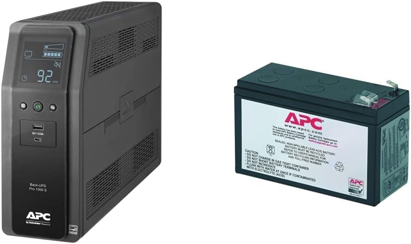 1000VA Sine Wave UPS Battery Backup with AVR J94842