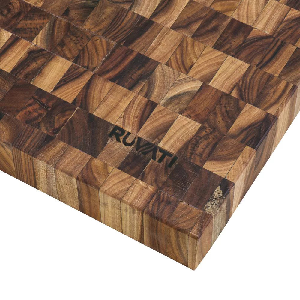 17 x 16 in. Thick End-Grain Acacia Solid Wood Cutting Board T459888