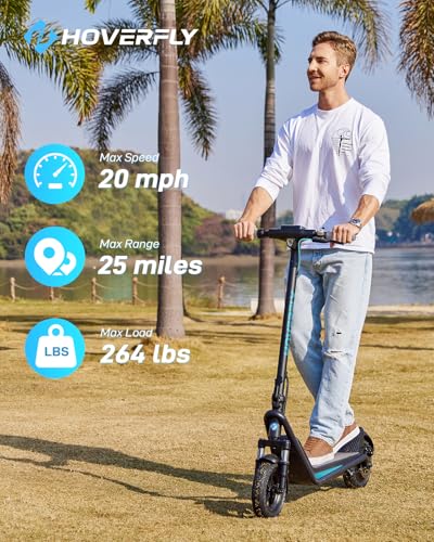 18/25 Mile Range 20Mph 500W 10'' Solid Tire Foldable Electric Scooter O815