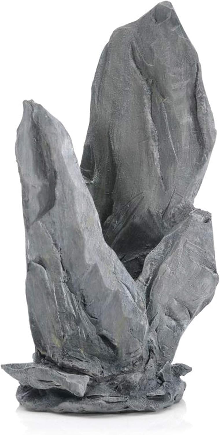 Slate Stack Ornament Medium Grey Aquariums W3332