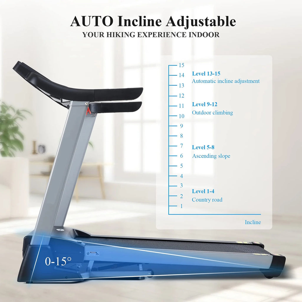 3HP Folding Treadmill with Auto Incline E79376