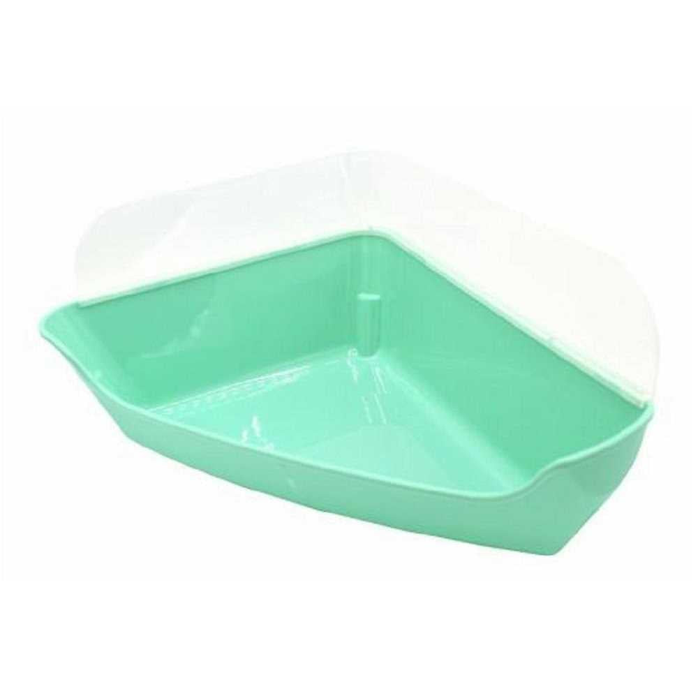 Corner Litter Pan with Removable Shield O472113