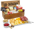 Handpicked Meats Cheese Gift Basket Collection Featuring Summer Sausage, Mustard Variety, Crackers, and Chocolate Cherries H644531