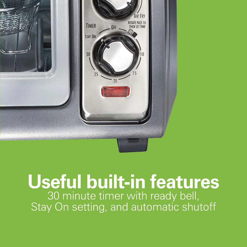Sure-Crisp Air Fryer Toaster Oven, 6 Slice, Stainless Steel D11761