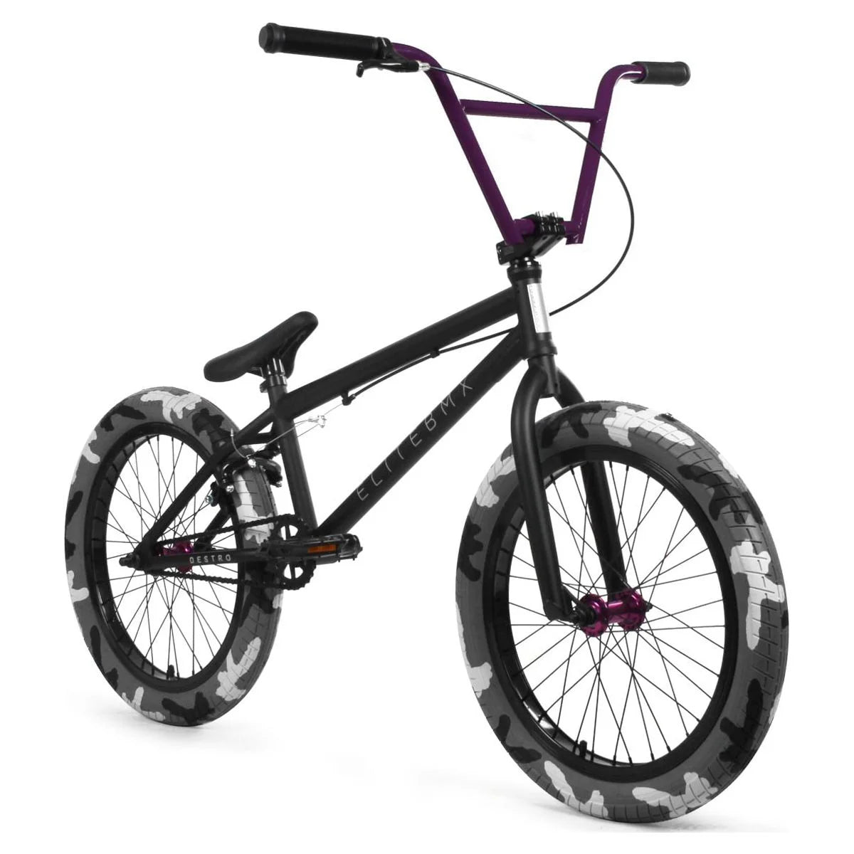 Black Camo and Purple 20 In. BMX Bike J6711
