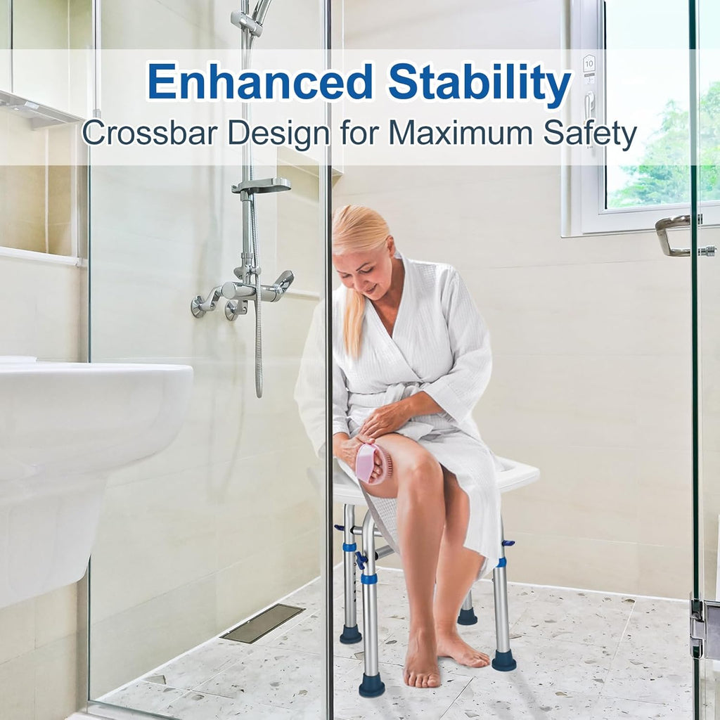 Adjustable Height Heavy Duty Shower Chair (Support 350lb) G596