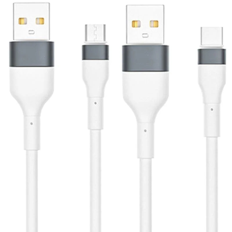 1.2m USB to Type C/Micro USB Data Line, 6A Quick Charging Power Cable I750