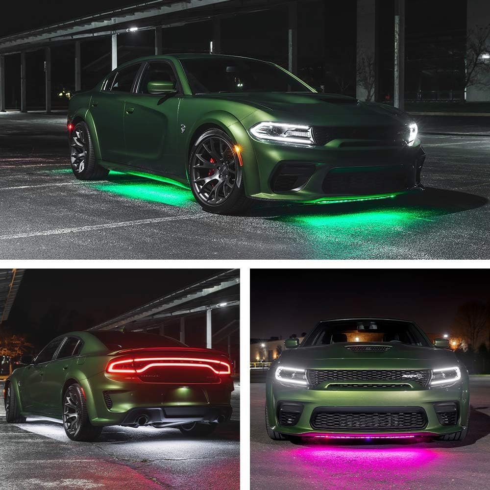 4pc Multi-Color LED Underbody Lighting Kit with Control Box & Remote Q417