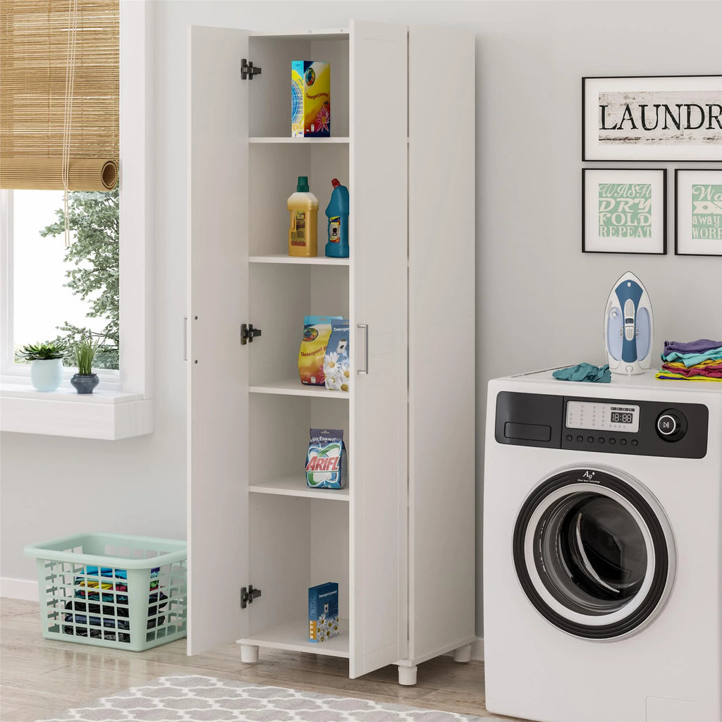 White Utility Storage Cabinet Y7099