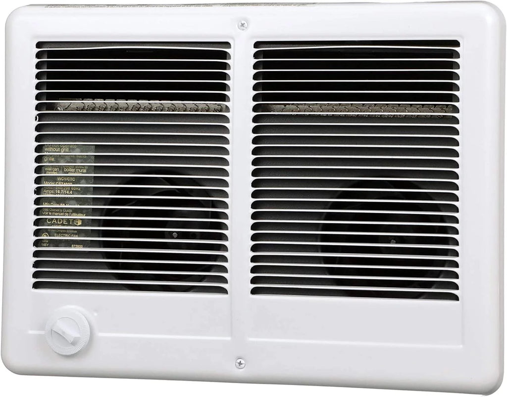 White Twin Electric Wall Heater with Thermostat M268467