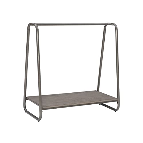 Short Pewter Wooden Clothing Rack J20267