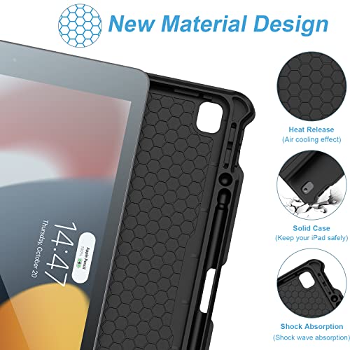 Bluetooth Wireless Keyboard Case for iPad 10.2 9th/8th/7th Gen with Pencil Holder Y9124