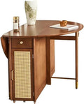 Folding Wood Round Dining Table with Storage Space R7881