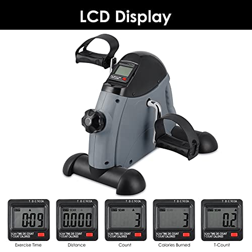 Under Desk Bike Pedal Exerciser with LCD Screen U8637
