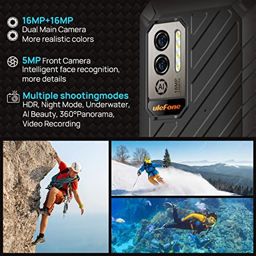 Rugged Smartphone 8150mAh 8GB+32GB 16MP Camera 5.45" HD+ IP68/IP69K Waterproof 4G Dual SIM Unlocked O347