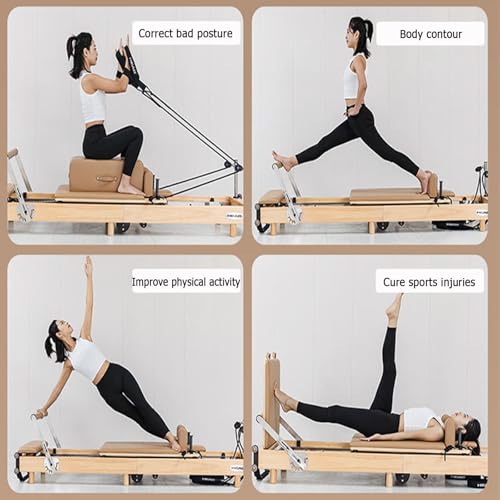 Coffee Foldable Pilates Reformer Equipment D457992