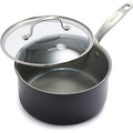 5QT Hard Anodized Ceramic Nonstick Saute Pan with Lid, Gray W406