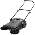 25.6" Sweeping Width Manual Non-Electric Floor Sweeper with 5-Gallon Waste Container X520